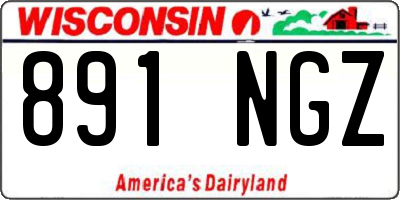 WI license plate 891NGZ