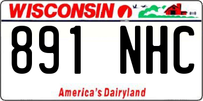 WI license plate 891NHC