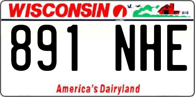 WI license plate 891NHE