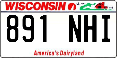 WI license plate 891NHI