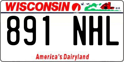 WI license plate 891NHL