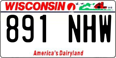 WI license plate 891NHW