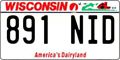 WI license plate 891NID