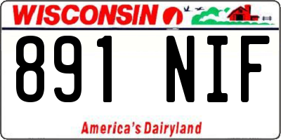 WI license plate 891NIF