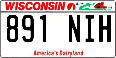 WI license plate 891NIH