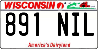 WI license plate 891NIL