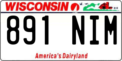 WI license plate 891NIM