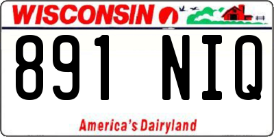 WI license plate 891NIQ