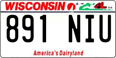 WI license plate 891NIU