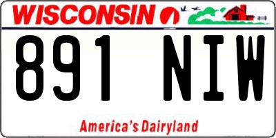 WI license plate 891NIW
