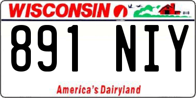WI license plate 891NIY