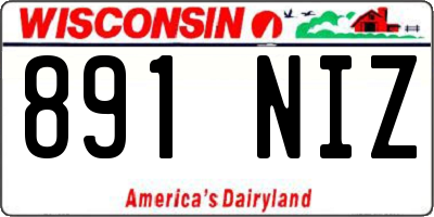 WI license plate 891NIZ