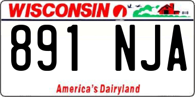 WI license plate 891NJA