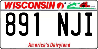 WI license plate 891NJI