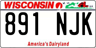 WI license plate 891NJK