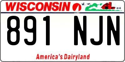 WI license plate 891NJN