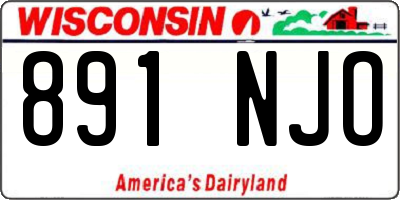 WI license plate 891NJO
