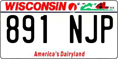 WI license plate 891NJP