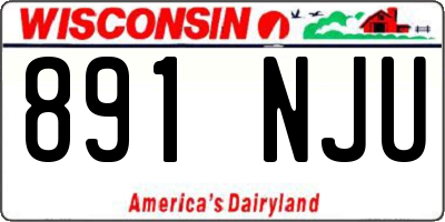 WI license plate 891NJU
