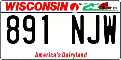 WI license plate 891NJW
