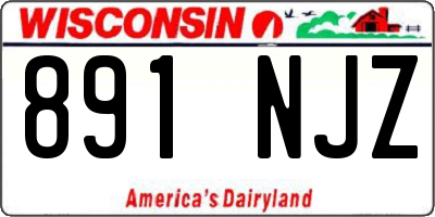 WI license plate 891NJZ