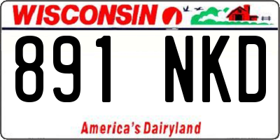 WI license plate 891NKD