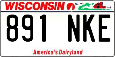 WI license plate 891NKE