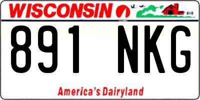 WI license plate 891NKG