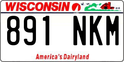 WI license plate 891NKM
