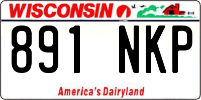 WI license plate 891NKP