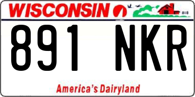 WI license plate 891NKR