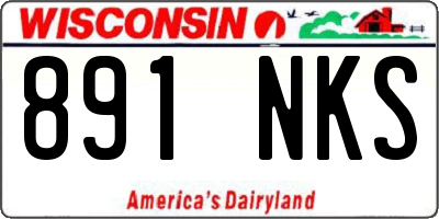 WI license plate 891NKS