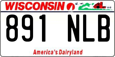 WI license plate 891NLB
