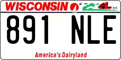 WI license plate 891NLE