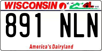 WI license plate 891NLN