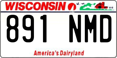 WI license plate 891NMD