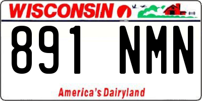 WI license plate 891NMN