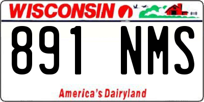 WI license plate 891NMS