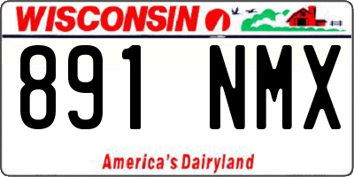 WI license plate 891NMX