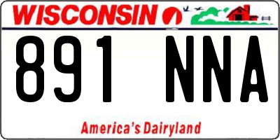 WI license plate 891NNA