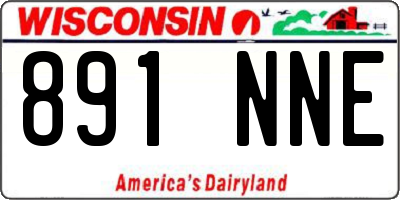WI license plate 891NNE
