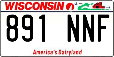 WI license plate 891NNF