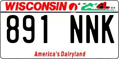 WI license plate 891NNK