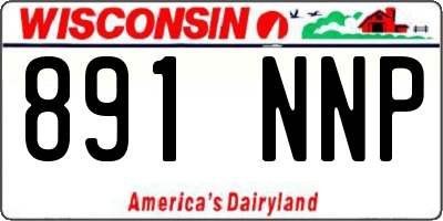 WI license plate 891NNP