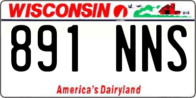 WI license plate 891NNS