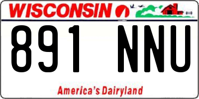 WI license plate 891NNU