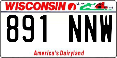 WI license plate 891NNW