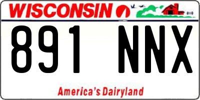 WI license plate 891NNX