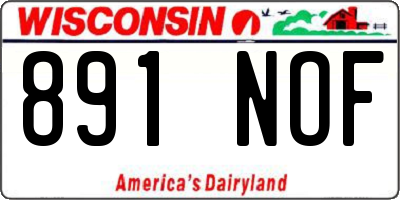 WI license plate 891NOF