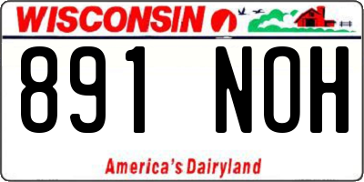 WI license plate 891NOH
